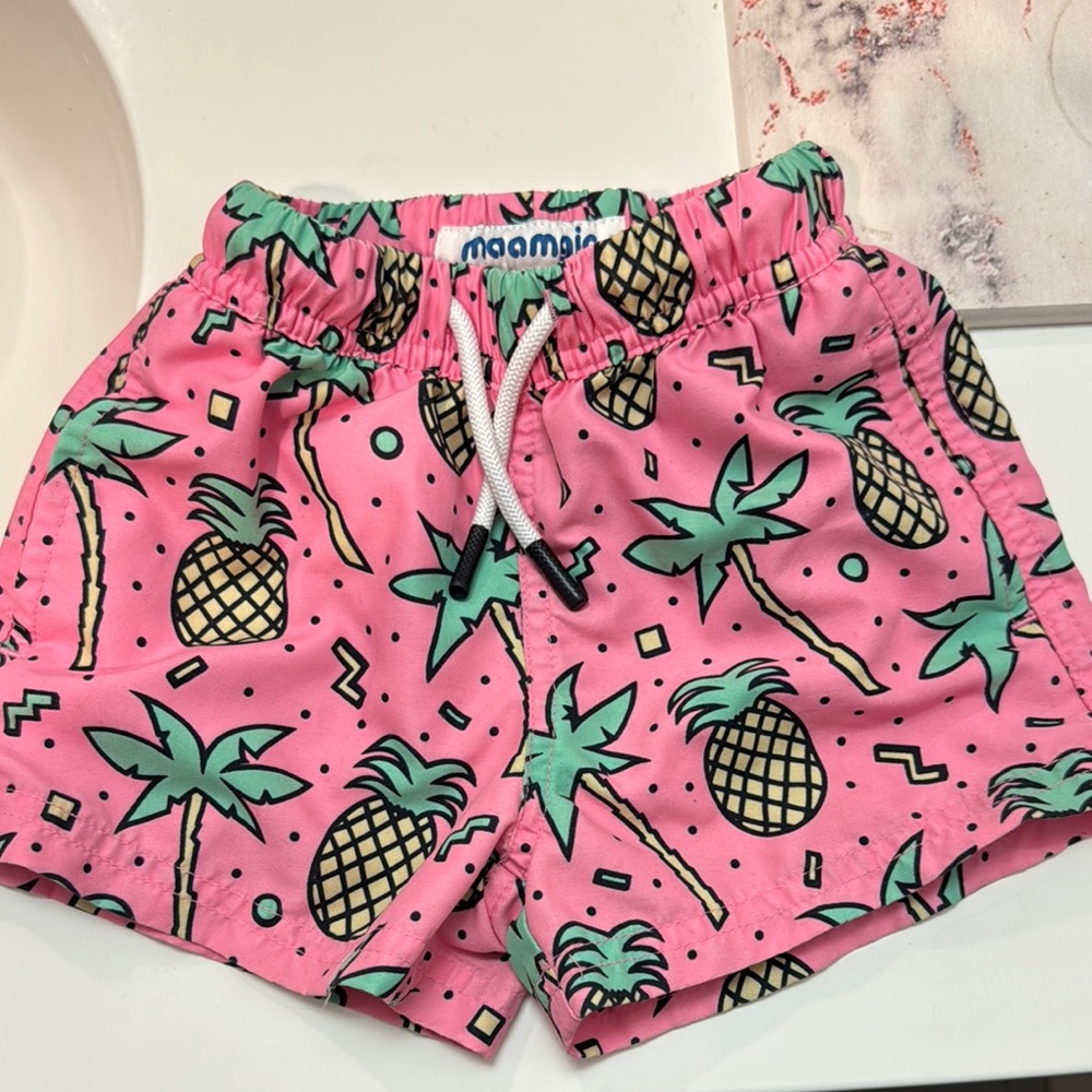 Kids Pink Swim Trunks